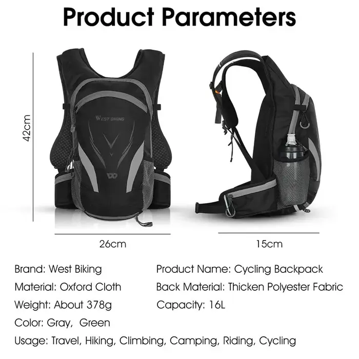 WEST BIKING-Sac à dos de vélo étanche ultraléger