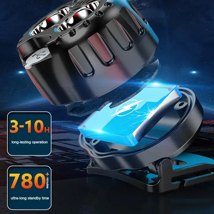 Lampe frontale LED puissante IPX4 étanche