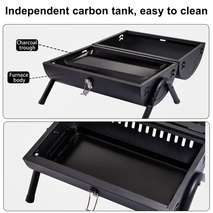Barbecue au charbon de bois portable, barbecue pour cuisine en plein air, camping, pique-nique, arrière-cour, balcon, brittop