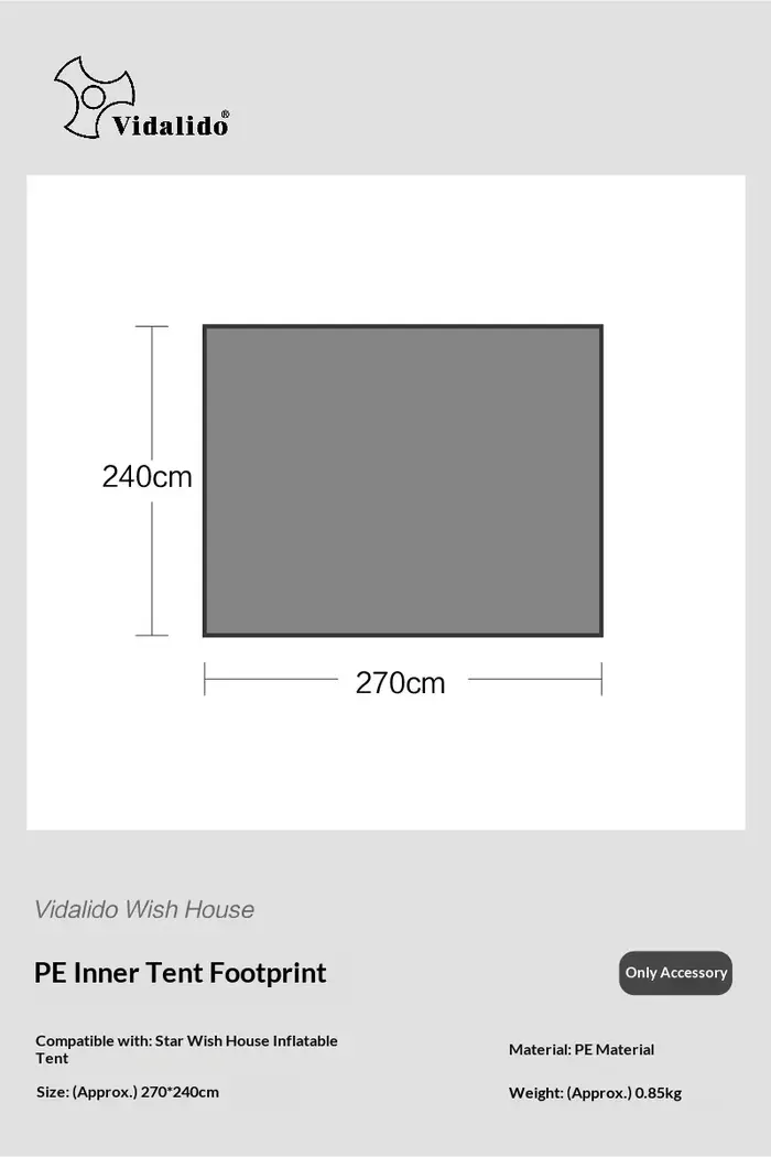 Vidalido grande tente d'air gonflable de Camping 3-4 personnes tente étanche tente de Camping 2-en-1