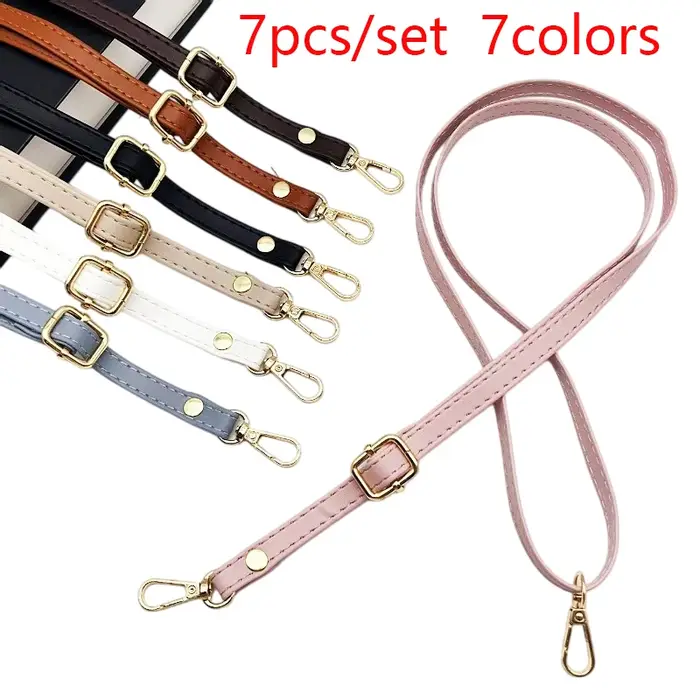 Ensemble de 7 sangles de remplacement réglables en PU de couleurs assorties pour sacs