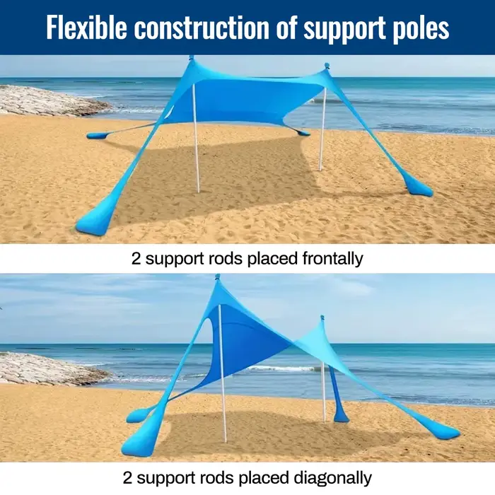 Vente chaude Portable Lycra plage auvent tente Protection UV parasol installation facile abri extérieur pour Camping