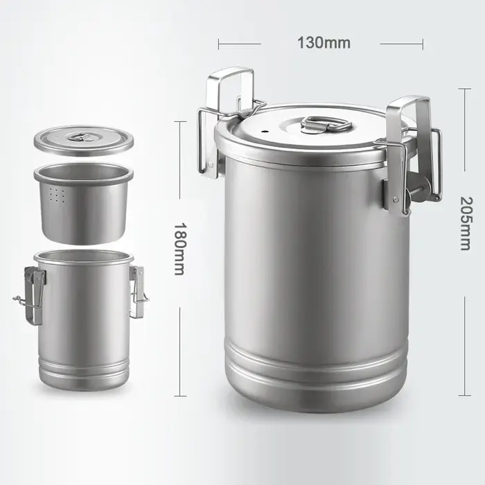 Cuiseur à riz Portable pour Camping et randonnée, ustensiles de cuisine pour pique-nique en plein air, Pot en acier inoxydable, accessoire de cuisine multifonctionnel pour voyage