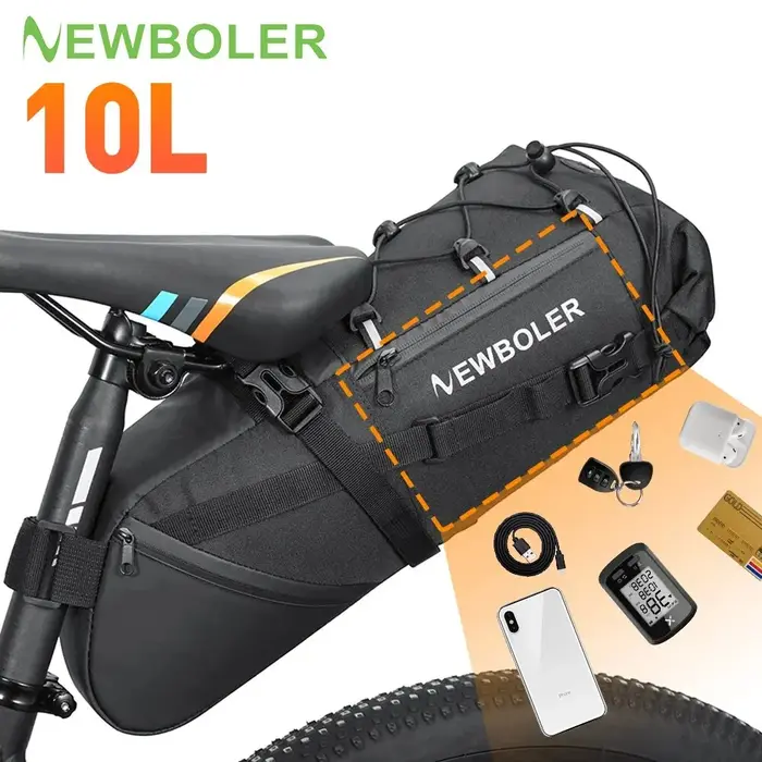 NEWBOLER sac de vélo étanche 10L grande capacité sac de selle