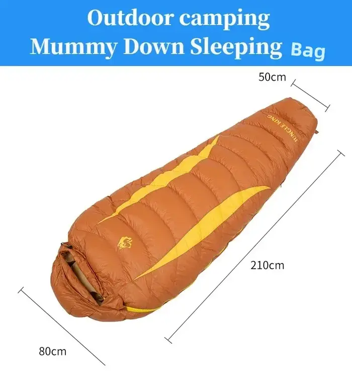 JUNGLE KING hiver vers le bas sac de couchage adulte momie Style chaud trois saisons canard vers le
