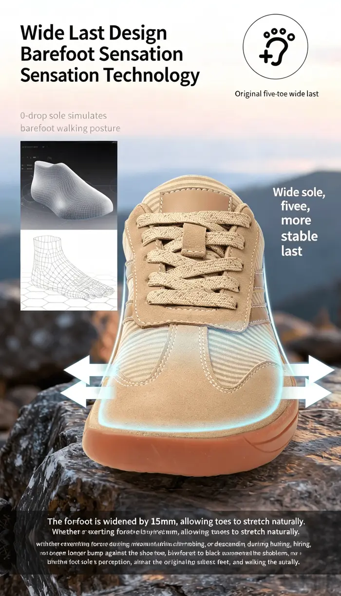 Chaussures de randonnée pieds nus pour hommes et femmes