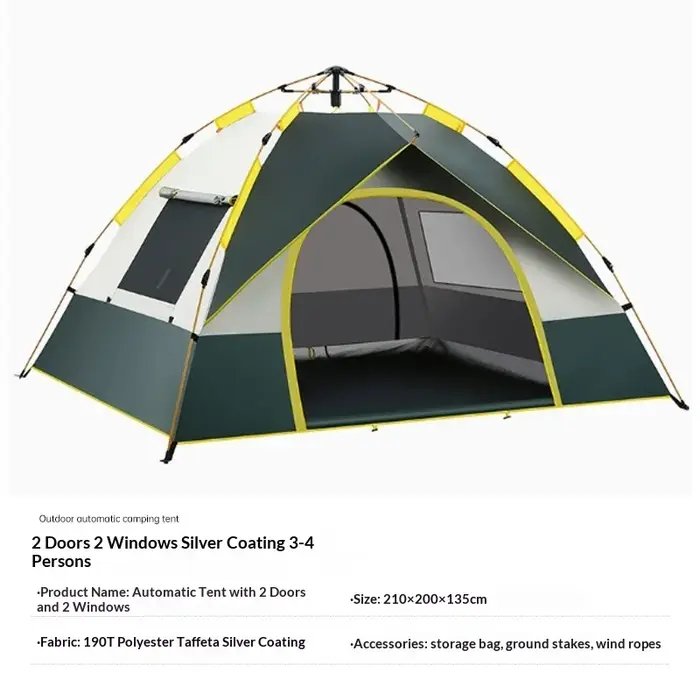 Tente automatique pliable portable Lohascamping pour pique-niques et camping en plein air, tente de 