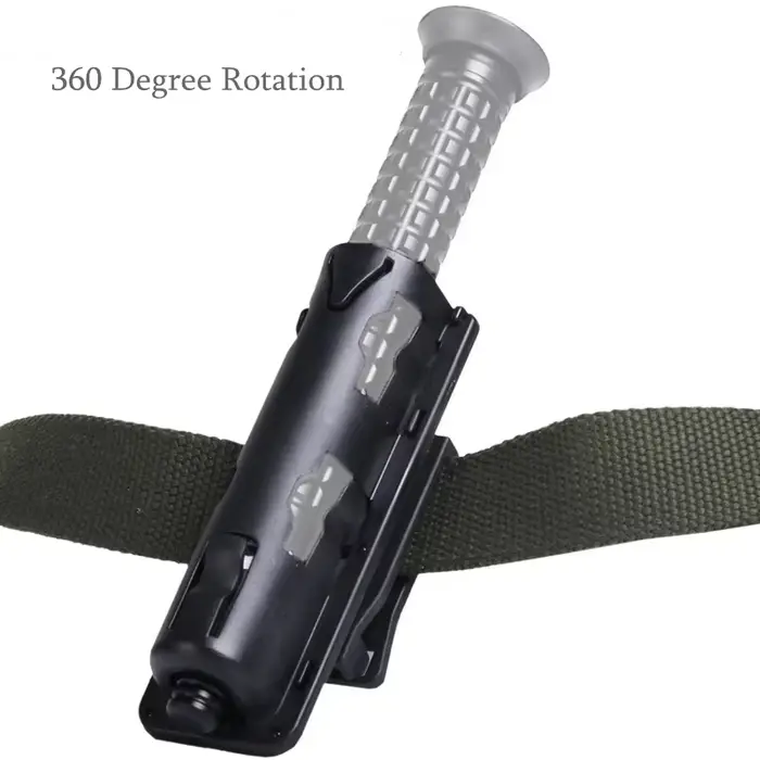 Étui tactique pour bâton de défense 360 ° Sac de ceinture rotatif à ouverture supérieure