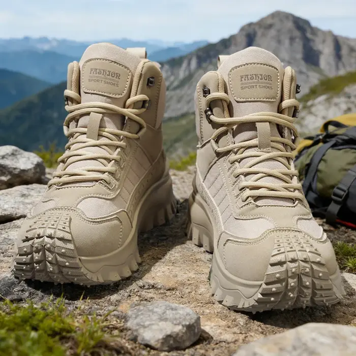 Nouvelles bottes de randonnée sportives à tige haute pour l'automne, grandes tailles, confortables avec semelles épaisses, légères et décontractées, adaptées aux activités quotidiennes en plein air, à