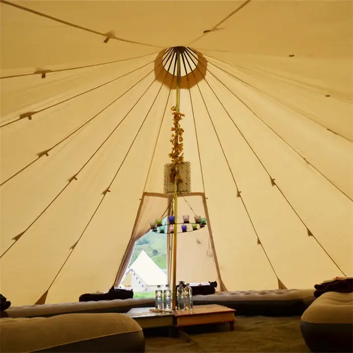 Tente Wigwam de camping pour 5 à 8 personnes, style festival