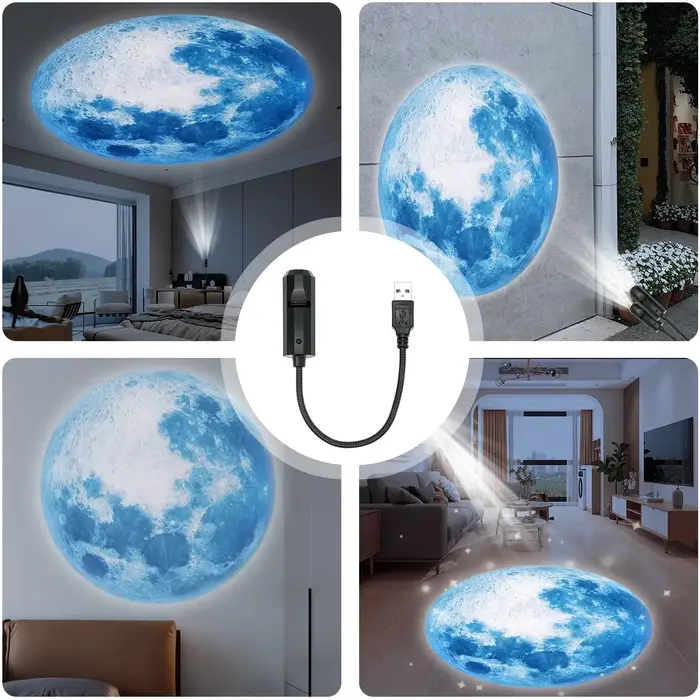Lampe lunaire, lampe LED, planète bleue
