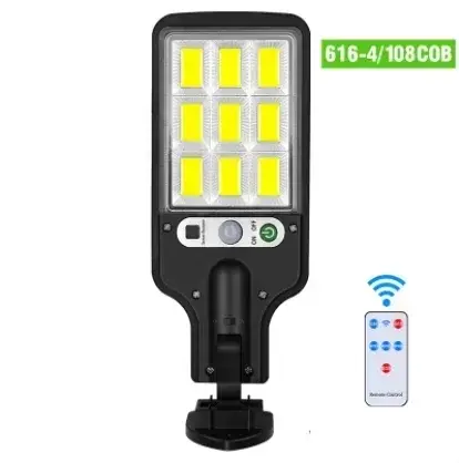 Nouvelle Lampe Solaire 55 LED Extérieure avec Détecteur de Mouvement et Télécommande, Éclairage Mural Solaire Étanche pour Rue