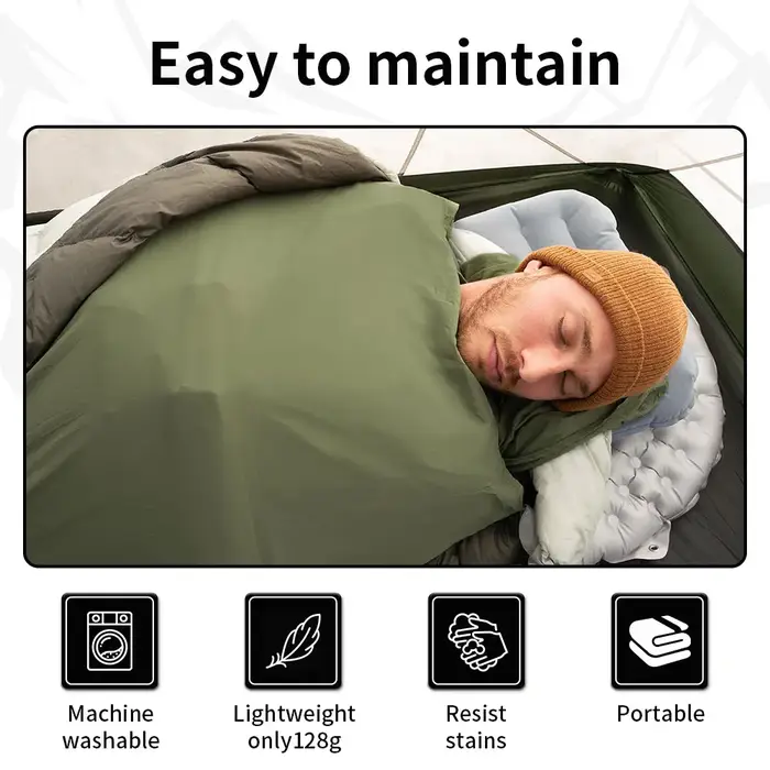 Natureifa-Sac de couchage ultraléger, doublure simple, camping en plein air, randonnée, hôtel, voyag