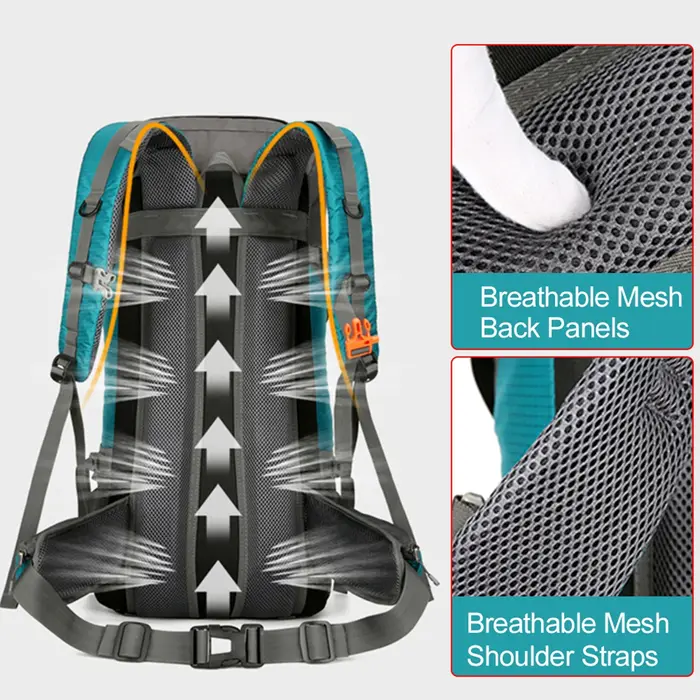Sac à dos Extra Large 70L pour 3 à 5 jours, résistant à l'eau, pour escalade, Camping, voyage, avec housse de pluie