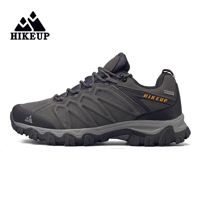 HIKEUP chaussures de randonnée en cuir de haute qualité Durable Sport de plein air hommes Trekking c