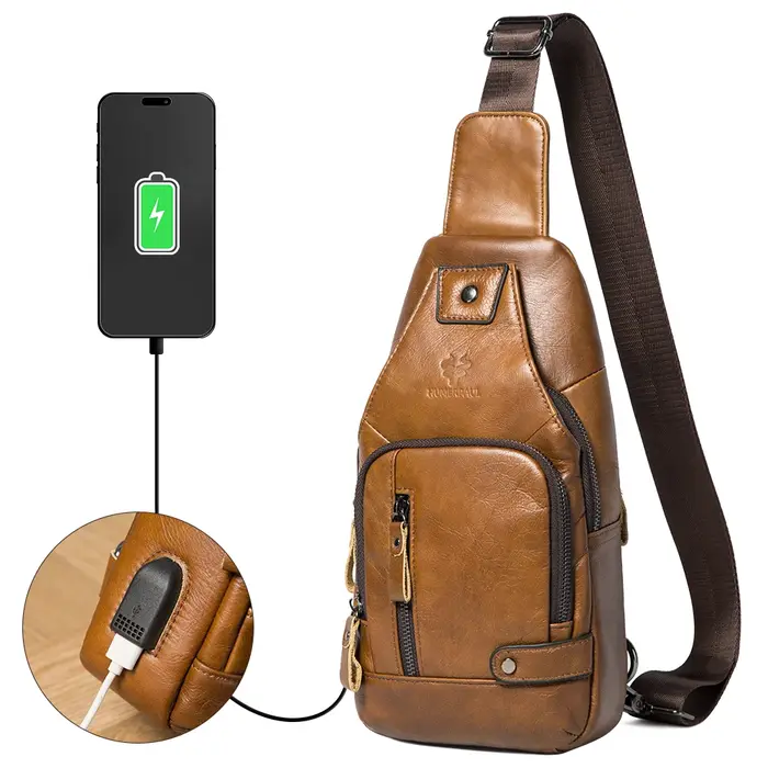 Sac de poitrine USB pour homme