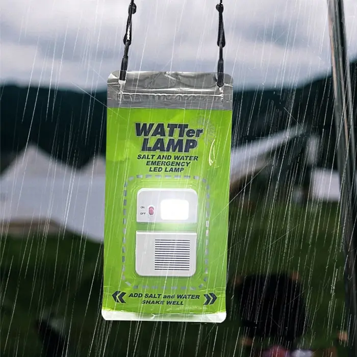 Lampe à eau salée Portable Camping en plein air lumière 3 Mode d'éclairage économie d'énergie LED