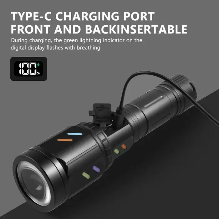 Lampe torche tactique LED 5000LM avec allume-feu