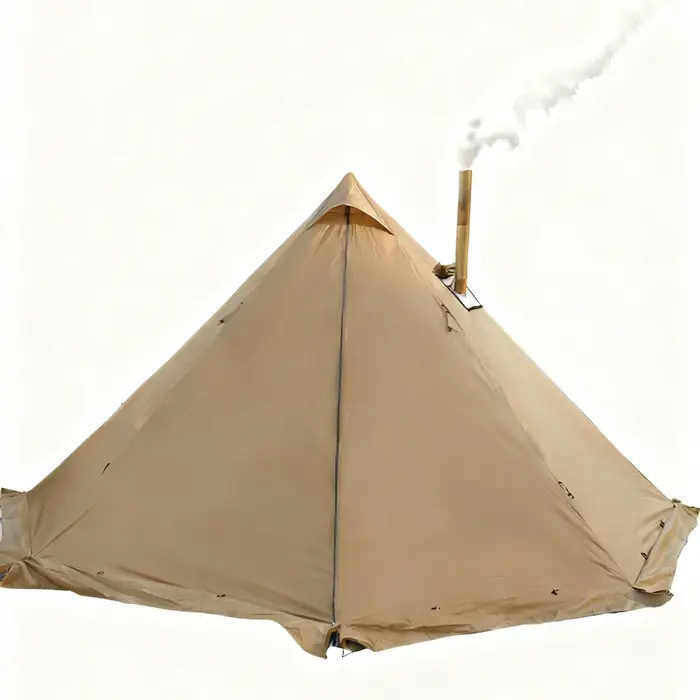 Tente chaude 4 saisons avec poêle Jack tente tipi d'hiver tente de Camping imperméable pour 2 3 4 pe