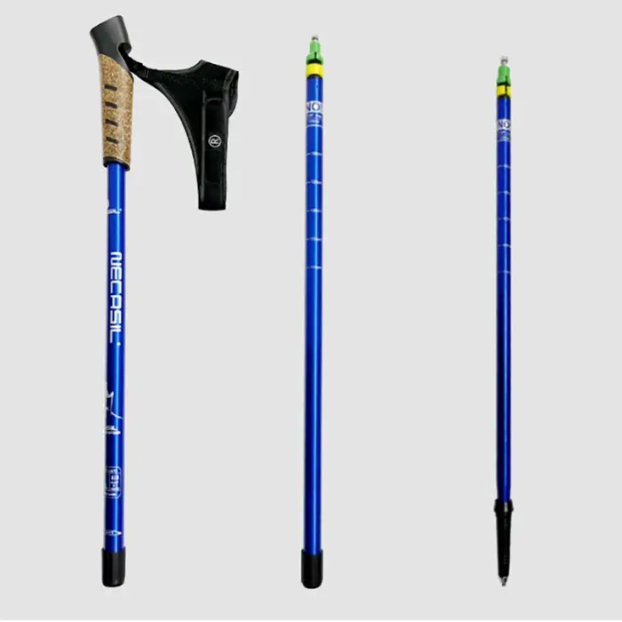 2 pièces bâtons de marche nordiques Trek pôle télescopique Alpenstock 7075 alliage d'aluminium béquille de tir