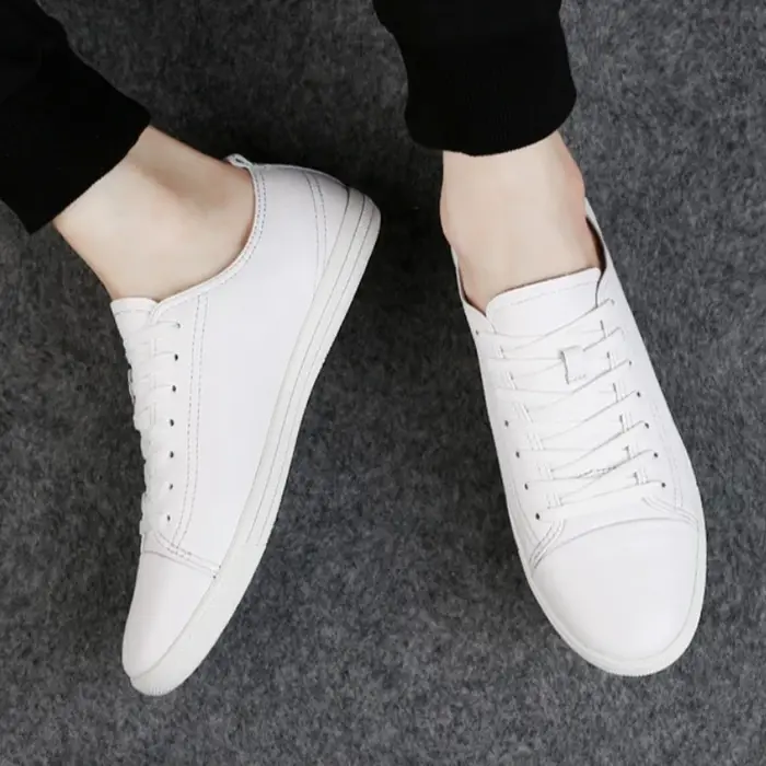 Chaussures pour hommes, chaussures de marche en plein air, à lacets, résistantes à l'usure, chaussures décontractées classiques en cuir, baskets d'été