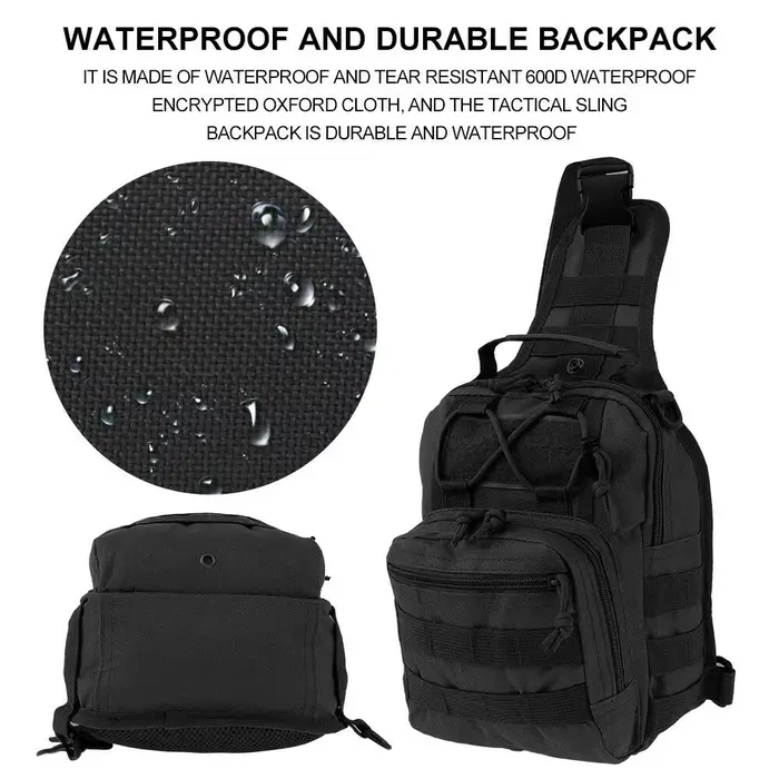 Sac à bandoulière d'extérieur, sac à bandoulière étanche, sac de poitrine, sac à main de vélo de sport de plein air pour hommes