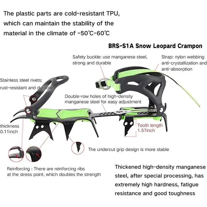 BRS 14 dents griffes Crampons chaussures