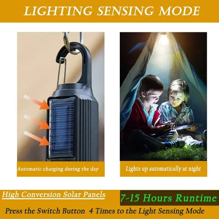 Lampe solaire de Camping ampoules en plein air USB charge