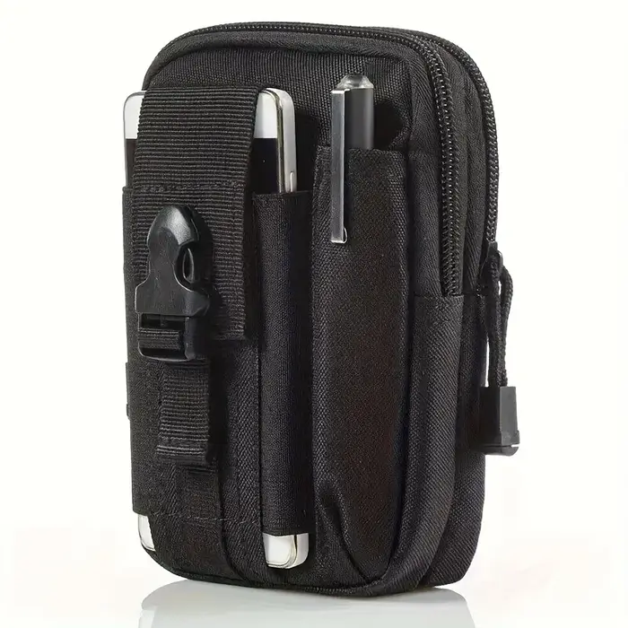 Sac banane unisexe robuste - Sac de téléphone multi-poches pour la randonnée, le camping, la course 