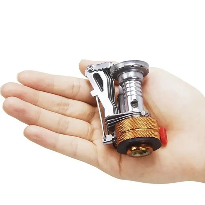 Réchaud à gaz portable pour camping, accessoires de camping, cuisinière de pique-nique ultra-légère en alliage d'aluminium, four de survie pour extérieur
