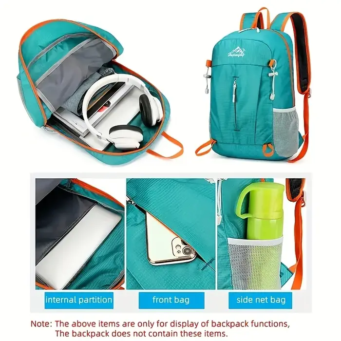 Sac à dos pliable Portable pour femmes et hommes
