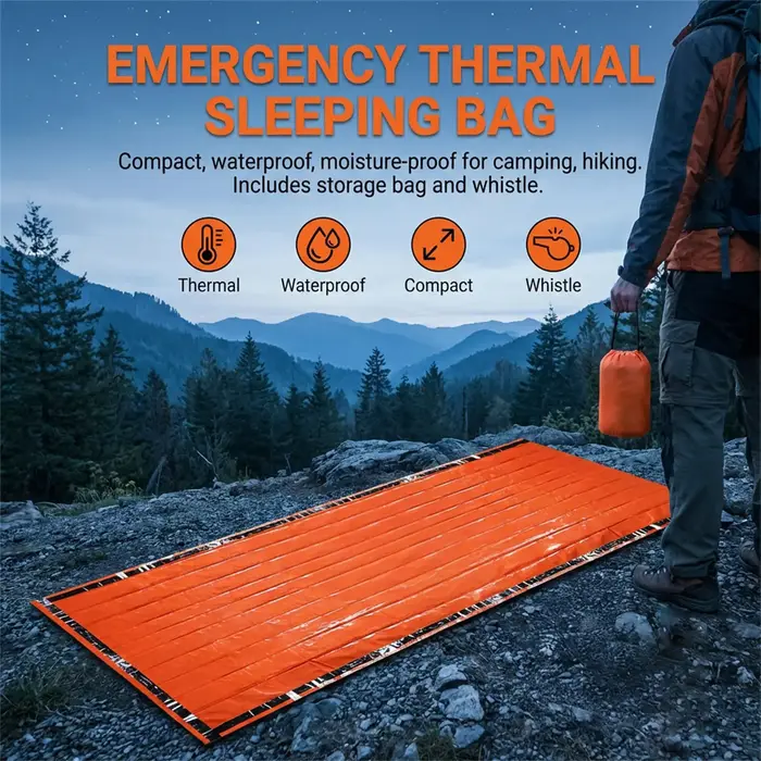 Sac de couchage d'urgence pour le camping en plein air
