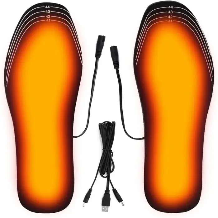Semelles chauffantes rechargeables USB pour l'hiver, Inserts de chaussures électriques personnalisab