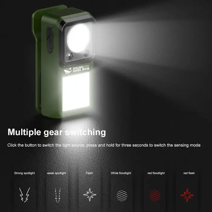 Lampe torche LED magnétique à clipser