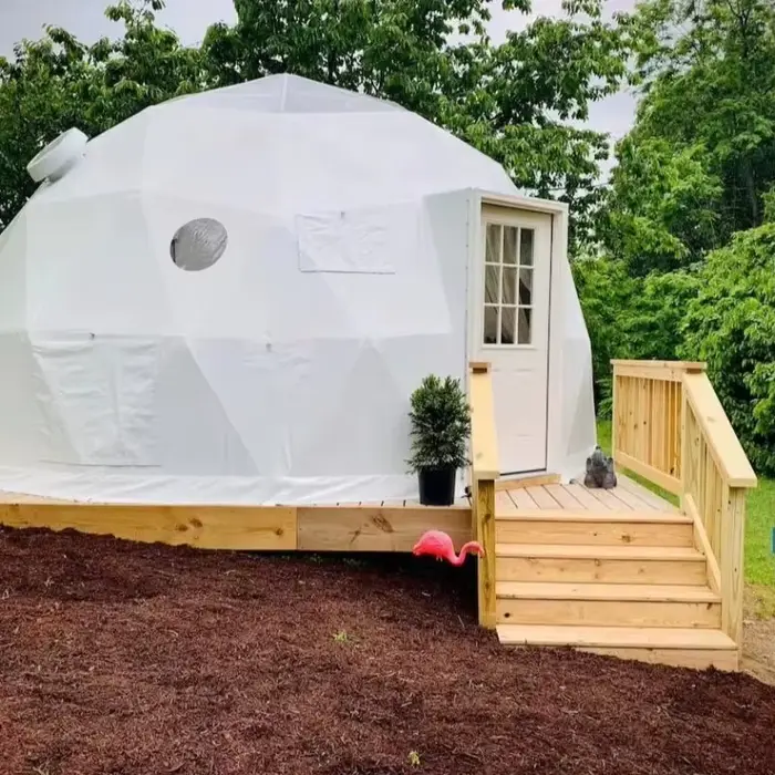 Dôme de glamping, tente dôme transparente