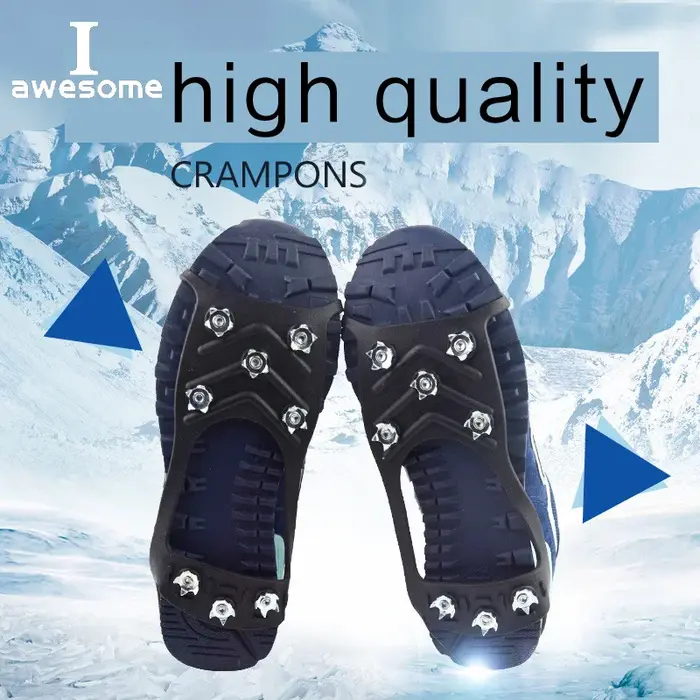 Pince à glace pour chaussures, crampons à neige, anti-alde, randonnée, pointes de traction, flotteur