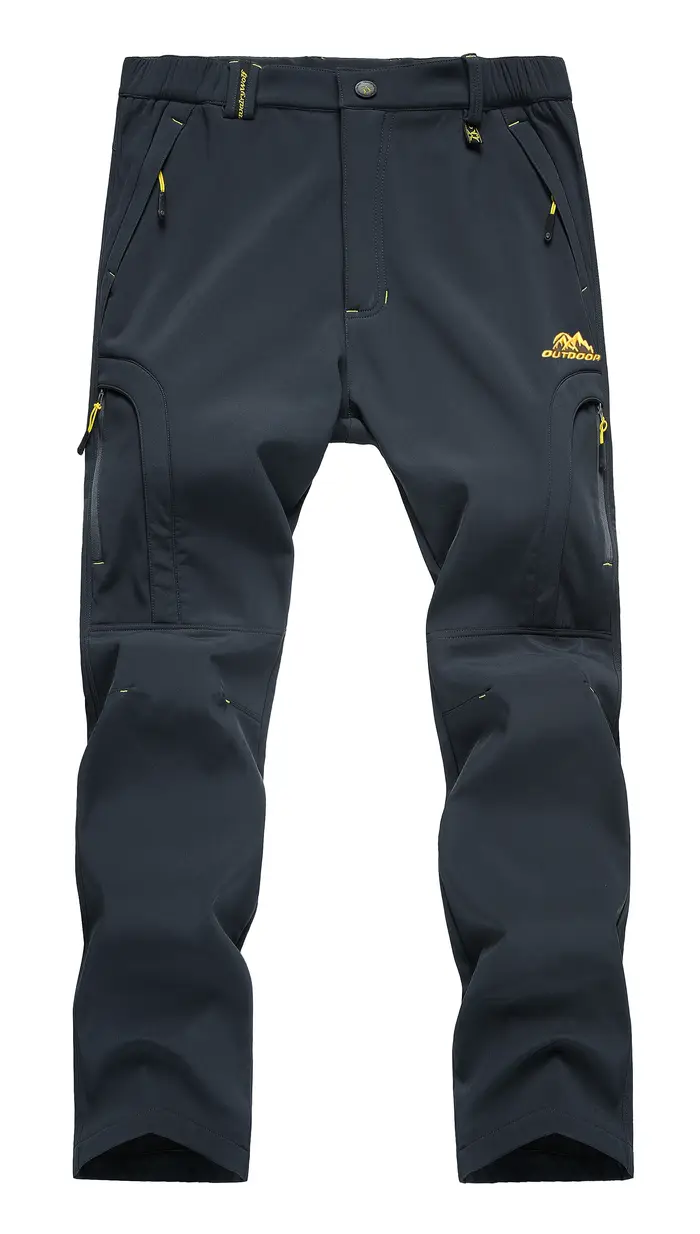 Pantalon de randonnée imperméable pour hommes, doublé polaire, pantalon de Ski de neige, Softshell d