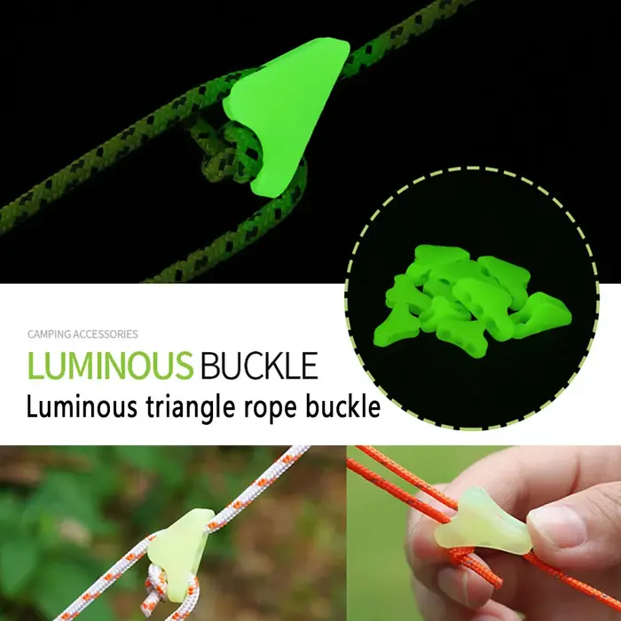 Boucle lumineuse pour corde de tente de camping en extérieur