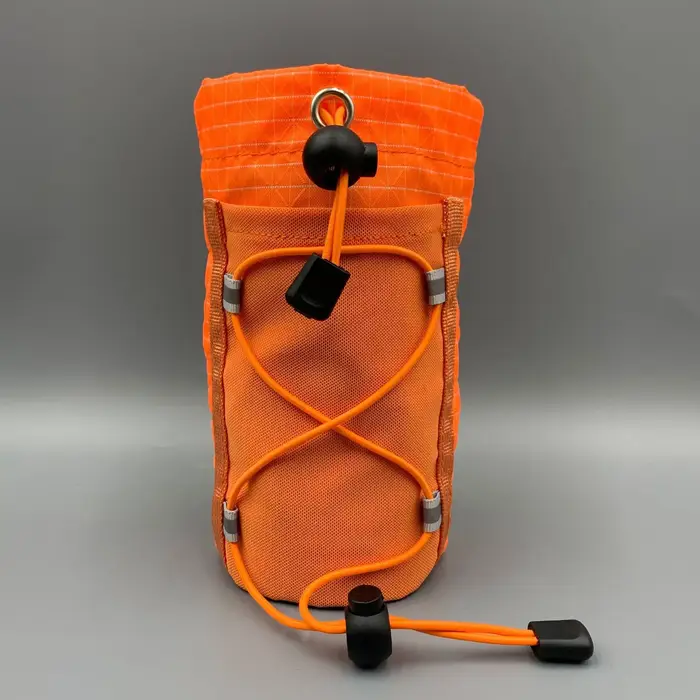 Porte-bouteille d'eau pour sangle de sac à dos, pochette en filet réglable avec cordon de serrage, p