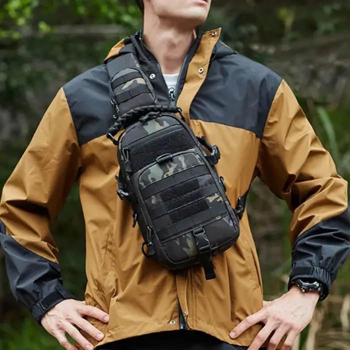 Sac de poitrine de Camping sac à dos tactique pour hommes sport épaule randonnée en plein air escalade cyclisme pêche MOLLE Sling EDC Fanny Pack