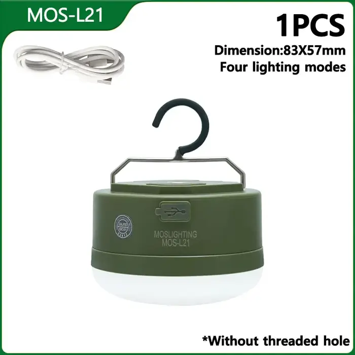 MOSLIGHTING extérieur LED Camping lumière 4 Modes MiNi Portable accrocher tente lampe USB Rechargeable