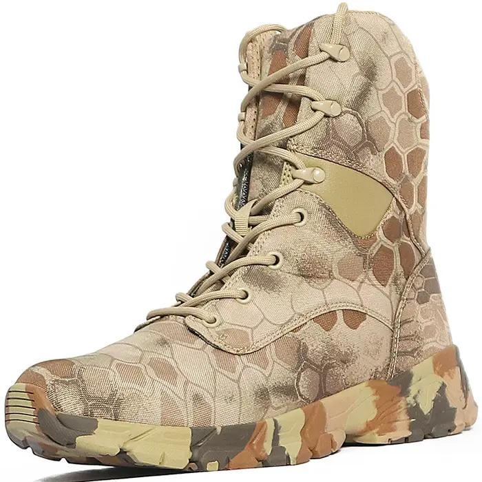 Bottes de chasse pour hommes, chaussures tactiques respirantes et montantes, Camouflage, randonnée e