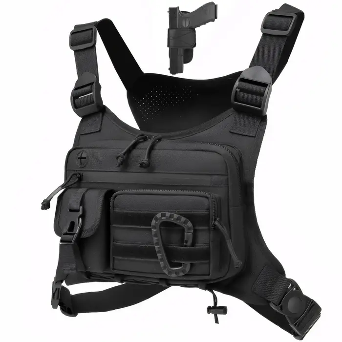 Sac de poitrine pour hommes et femmes, sac de poitrine pour course à pied, randonnée, gilet EDC, éta