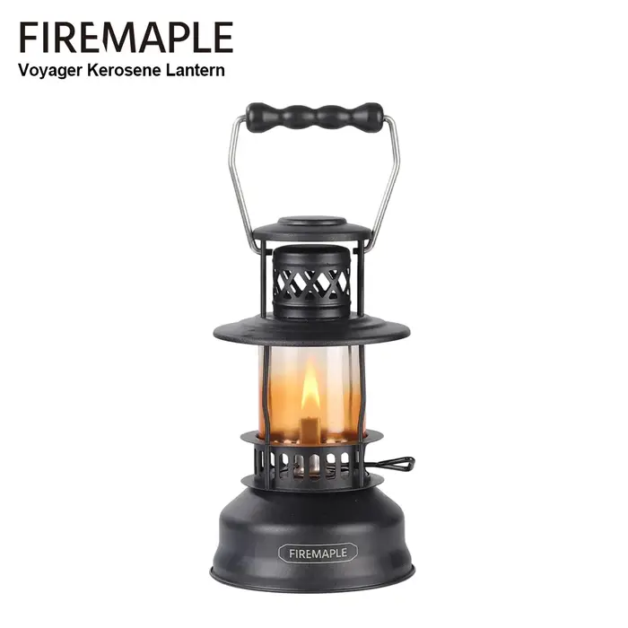 Lanterne brûlante d'huile Voyager en forme d'érable de feu