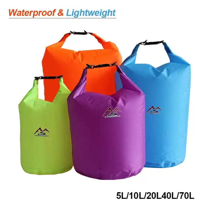 Sac de dérive de stockage étanche 5L10L20L40L70L sac sec étanche de grande capacité pour la navigation de plaisance pêche Rafting Trekking natation