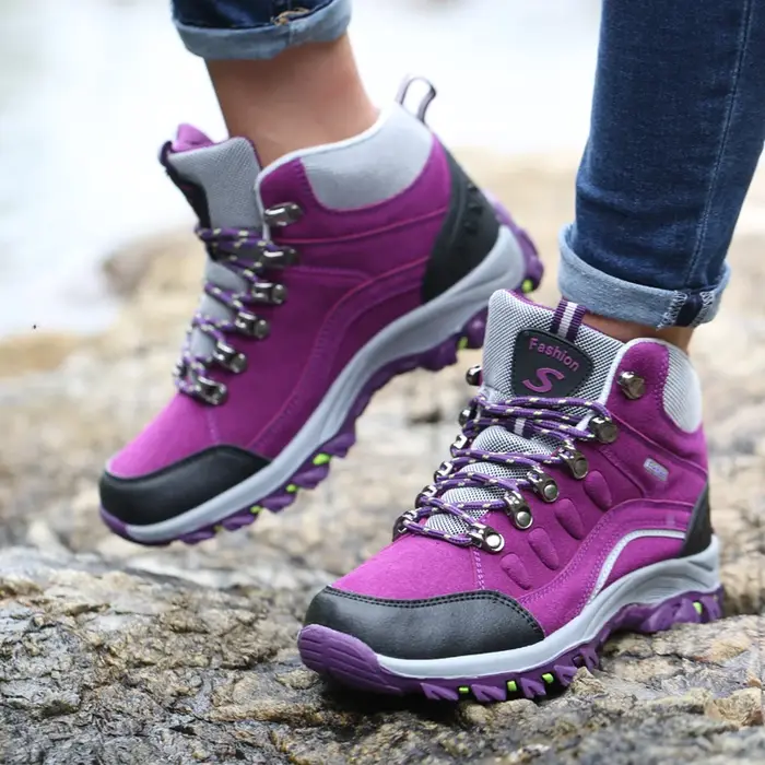 Chaussures de Randonnée Bleues Confortables pour Homme et Femme, Baskets de Trekking, de dehors de Plein Air, Grande Taille 46, Offre Spéciale