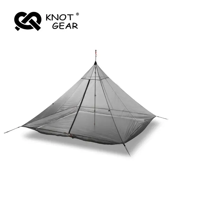 Tente intérieure pyramide à nœud, tente anti-moustiques de Camping en plein air, ultralégère, sac à 