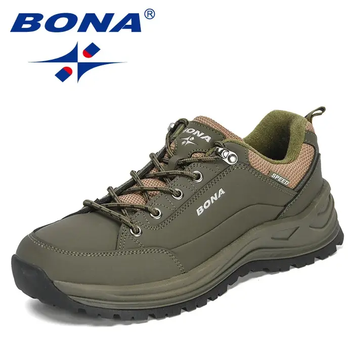 BONA-Chaussures de sport de plein air pour homme, souliers de randonnée, de trekking, d'escalade, à 