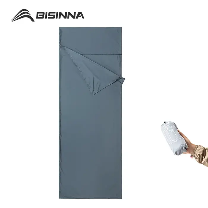 BISINNA – sac de couchage portable avec taie d'oreiller, sac de couchage ultraléger en Polyester Pongee pour Camping, voyage, hôtel, 220x80cm