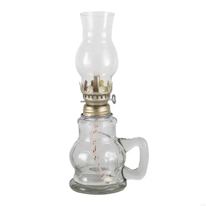 Bougie à huile en verre rechargeable, combustible, liquide, pour l'extérieur l'intérieur, combustion